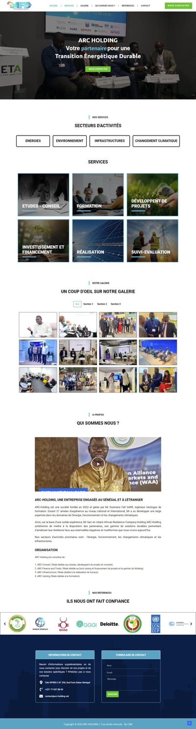 ARC-HOLDING - Website Creation