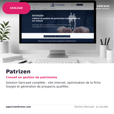 Patrizen, gestion de patrimoine - Website Creatie