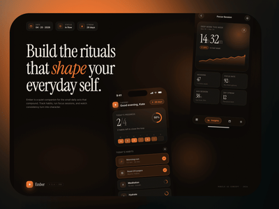 Ember | Habit & Focus App Design - Software Development