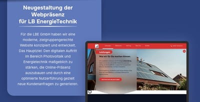 Neugestaltung der Webpräsenz - Website Creation