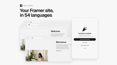 Page Translator, le plugin de traduction pour Framer - Ergonomie (UX/UI)