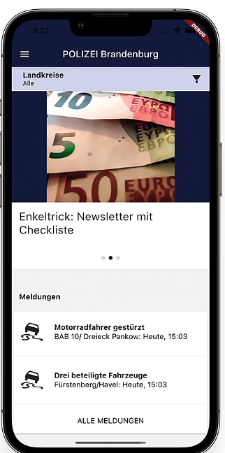 Projekt / Polizei Brandenburg - Mobile App