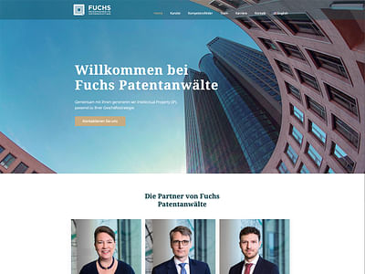 Website Fuchs Patentanwälte Frankfurt am Main - Branding y posicionamiento de marca