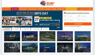 SUN Education Website Development - Stratégie digitale