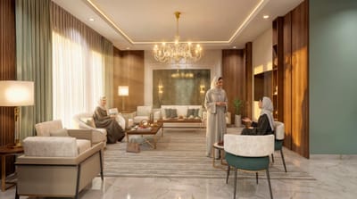 Luxury Majlis Interior Design – Separate Women & Men Spaces - 3D