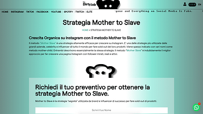 Mother to Slave crescita Organica - Growth Marketing