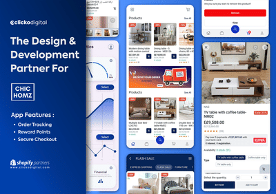 Chic Homz Website & App Project - Application mobile