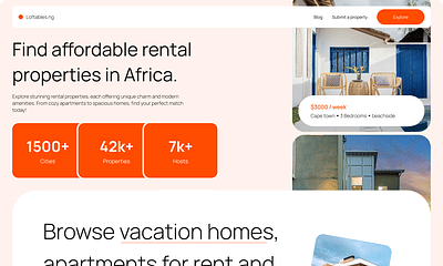 Landing page design for loftables - Ergonomy (UX/UI)