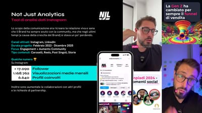 Not Just Analytics: +107% di fatturato con social e ADV - Social Media