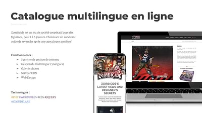 Catalogue multilingue en ligne - Webseitengestaltung