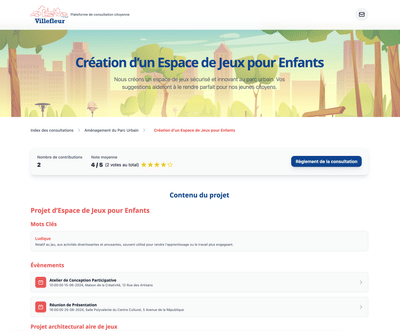 VoxCivis - Consultations citoyennes - Web Application