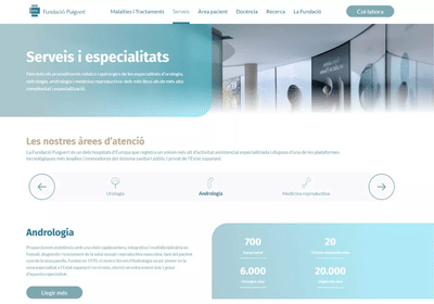 Diseño web Fundació Puigvert - Webseitengestaltung