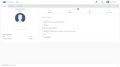 BANKS AND INSURANCES DATA EXCHANGE PLATFORM - Application web