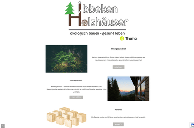 Website-Erstellung & Social-Media-Einrichtung Ibbeken Holzhaus - Webseitengestaltung