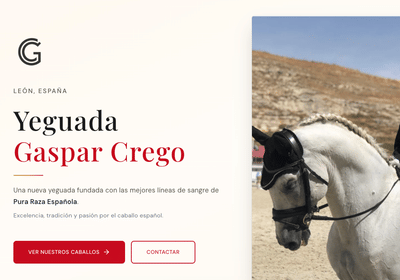 Yeguada Gaspar Crego - Creación de Sitios Web
