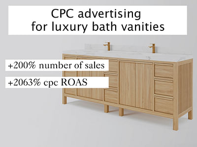 CPC advertising for luxury bathroom vanities - Publicité