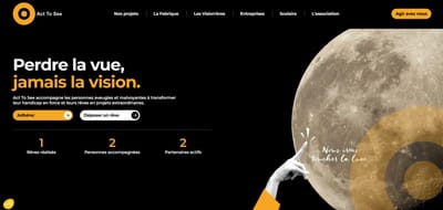 Refonte du site Internet de l'association Act to See - Création de site internet