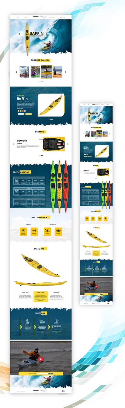 Modern Sea Kayak Website Design & Development - Graphic Design