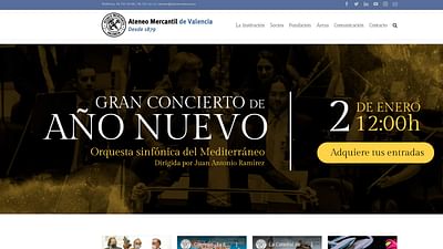 Web Ateneo Mercantil Valencia - Webseitengestaltung