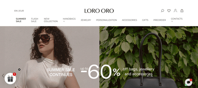 Loro Oro – eCommerce Website Development - E-commerce