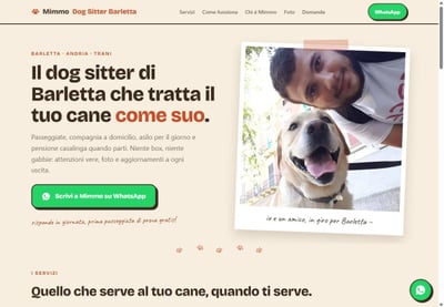 Mimmo Dog Sitter, Barletta - Website Creation