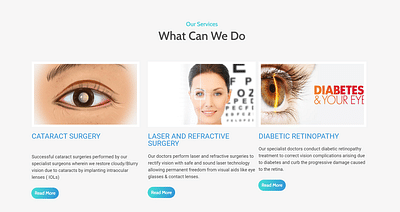 Eye Care Hospital Management Portal - Graphic Design