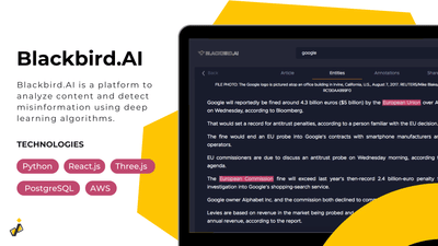 BlackBird.AI — an AI platform for misinformation detection - Artificial Intelligence