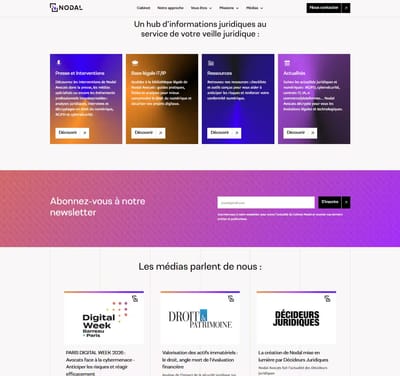 Nodal Avocats - site Webflow d'un cabinet juridique, livré en 4 mois - Ergonomie (UX/UI)