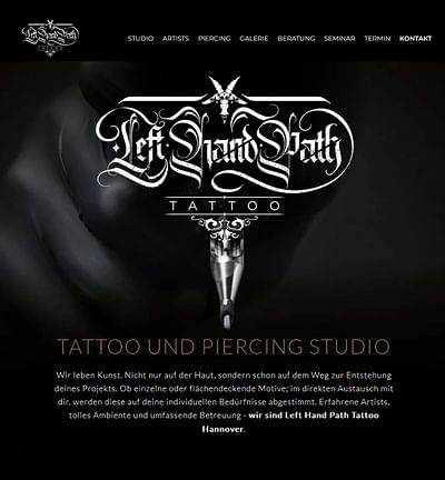 Lefthandpath Tattoo Hannover - Webseitengestaltung