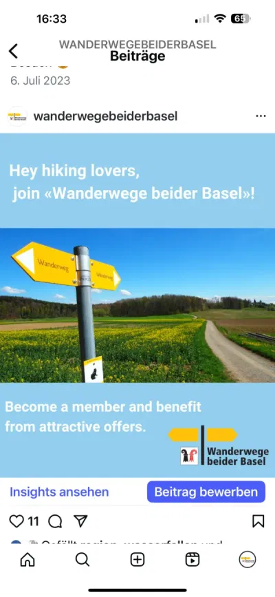 Wanderwege beider Basel – Social Media Campaign for Expat Families - Digitale Strategie
