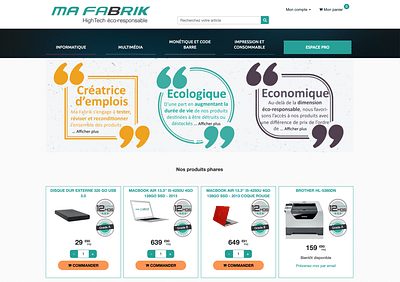 Site E-commerce Ma-Fabrik - E-commerce