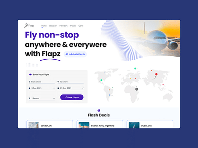 Website Design for: Flapz | Flights Marketplace - Website Creatie