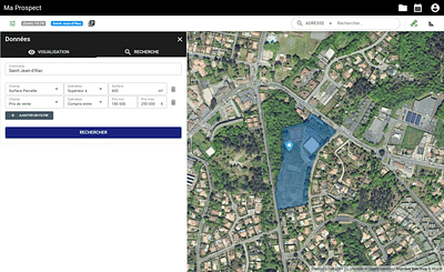 Outil de prospection immobilière - Webanwendung