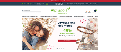 Refonte du site ecommerce WordPress pour Alphapole
