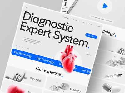 Healthcare Technology Landing Page Website - Ergonomie (UX/UI)