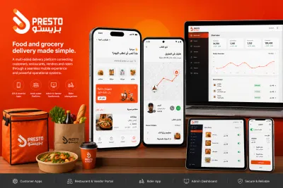 PrestoEat Food & Grocery Delivery Platform - Mobile App