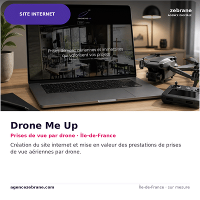 Drone Me Up, prises de vue par drone - Website Creatie