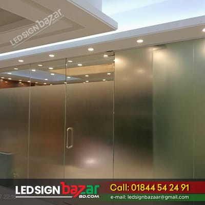 Frosted Office Glass Sticker - E-commerce