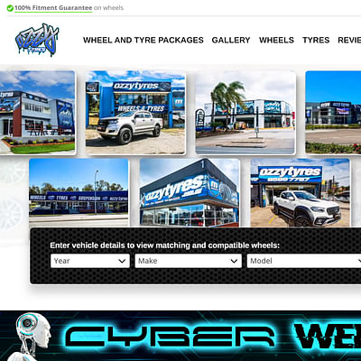 Ozzy Tyres - Website Creation