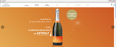 Lancement de marque, lancement Champagne ASTRALY - Aplicación Web