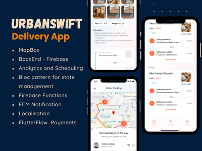 UrbanSwift Delivery : Flutter - App móvil