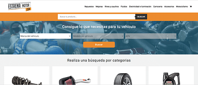 Estrenamotor: Marketplace de partes para vehiculos - Website Creation