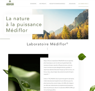 Site - Laboratoire Médiflor - Website Creation