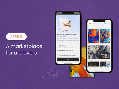 Artsme : mobile app UI/UX design - Mobile App