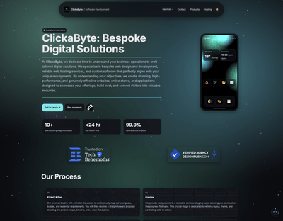 ClickaByte Website, AI ChatBot, and Hosting Infrastructure - Creación de Sitios Web