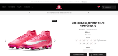 Eshop - MisterFoot - Création de site internet