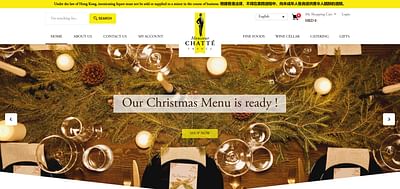 Monsieur CHATTÉ | Fine French food in Hong Kong - Website Creation
