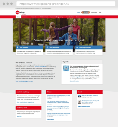 Online uitstraling voor Zorgbelang Groningen - Branding & Positionering