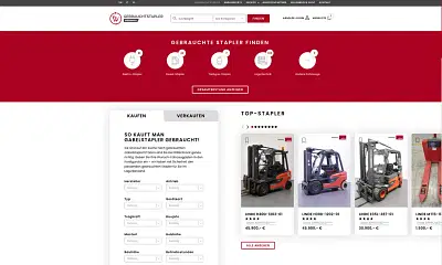Gebrauchtstapler-Plattform - Webanwendung