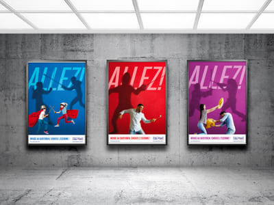 Campagne Sédentarité FFEscrime - Graphic Design